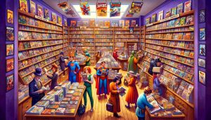 Whimsical Comic Book Shop